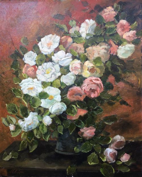 Flowers in a Vase - Oil Painting
