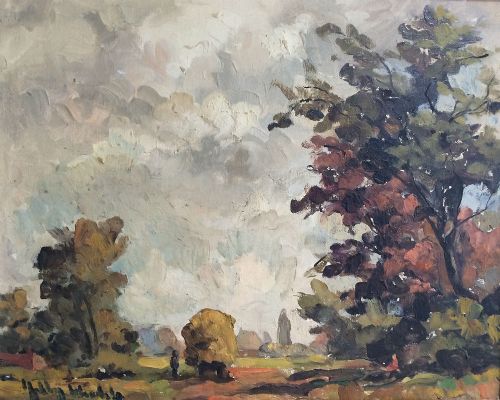 Bringing in the Harvest - Antique Oil Painting