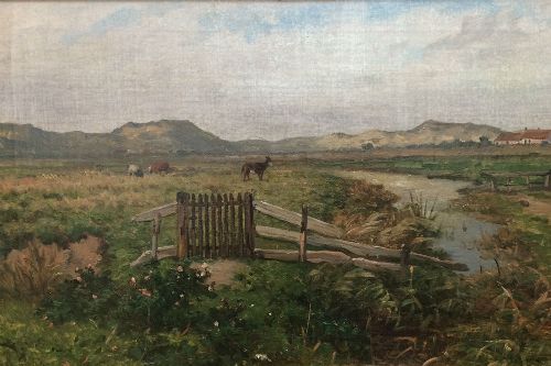 Donkey in a Landscape - Antique Oil Painting