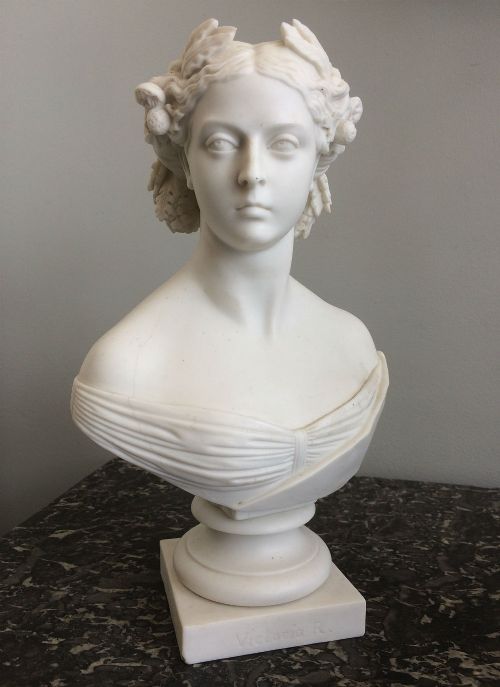 Parian Bust of Queen Victoria - 19th Century
