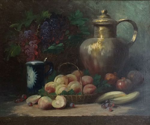 19th Century Still Life - Antique Oil Painting