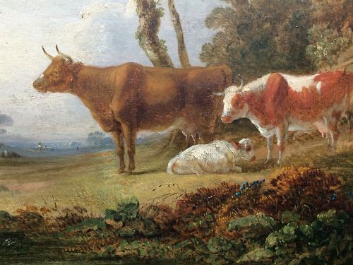 fig 1. 19th Century Landscape - Antique Oil Painting