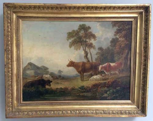 fig 2. 19th Century Landscape - Antique Oil Painting