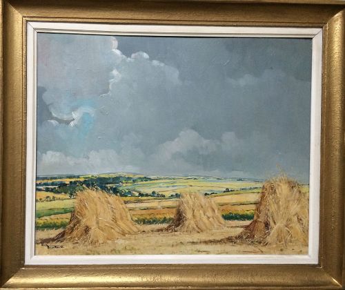 fig 1. Summer Harvest - Antique Oil Painting