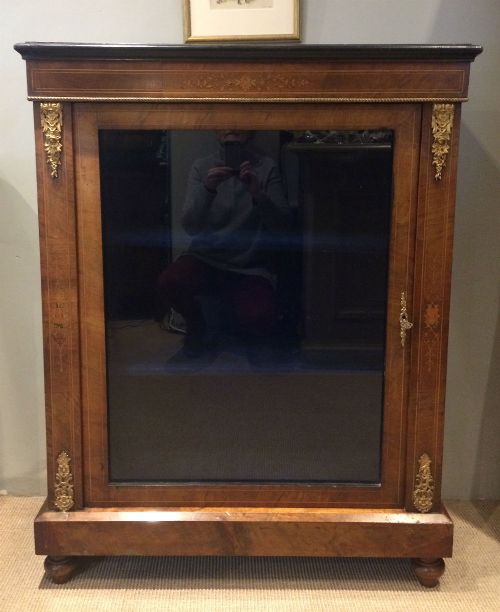 French Walnut Pier Cabinet - 19th Century
