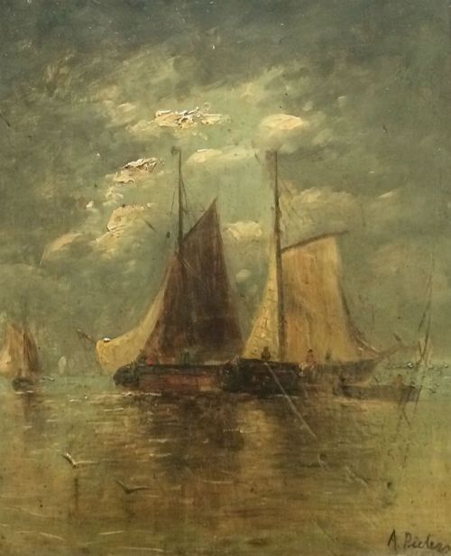 19th Century Marine - Antique Oil Painting