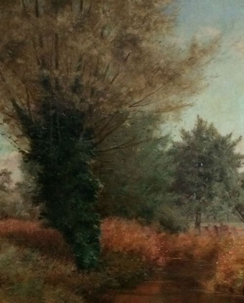 fig 2. Woman by a River - Antique Oil Painting