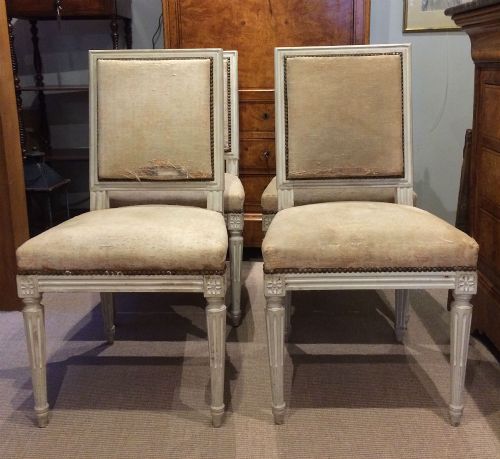 Set of Four French Painted Chairs - 19th Century