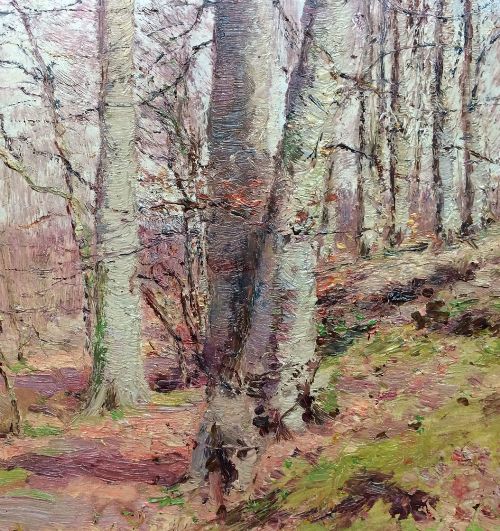 fig 3. Woodland in Autumn - Antique Oil Painting