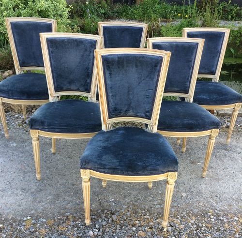 Pair French Painted Chairs