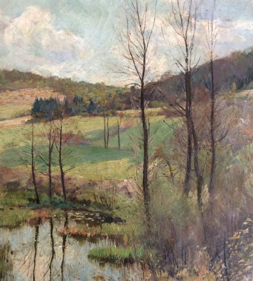 fig 5. View of a Lake - Antique Oil Painting
