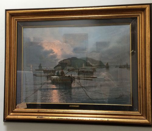 Fishermen at Dawn - Oil Painting