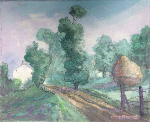 Summer Landscape - Antique Oil Painting