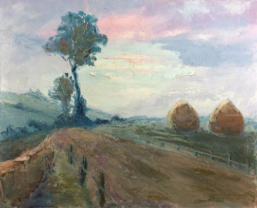 Summer Evening - Antique Oil Painting