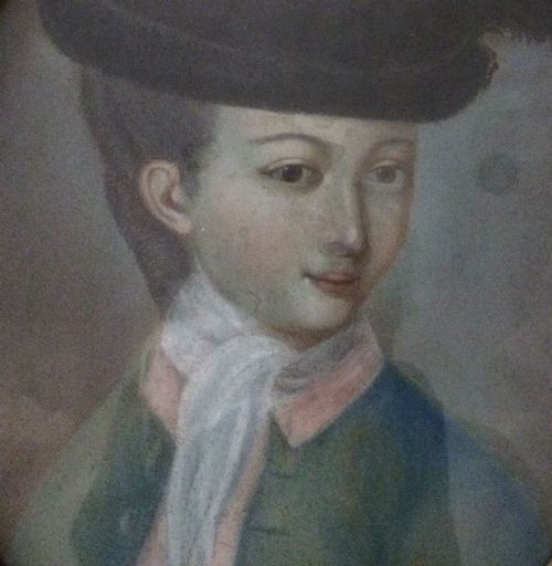 Antique Pastel Drawing  of a Young Lady