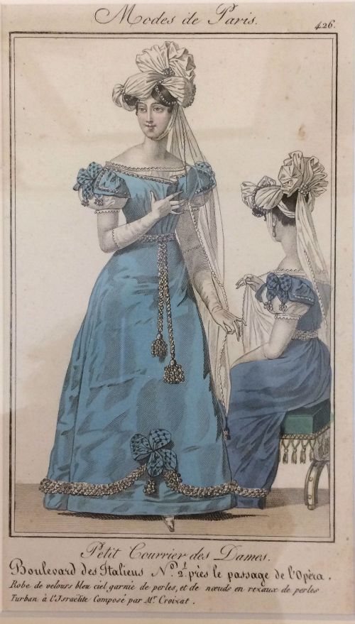 Set of Four Antique French Fashion Prints