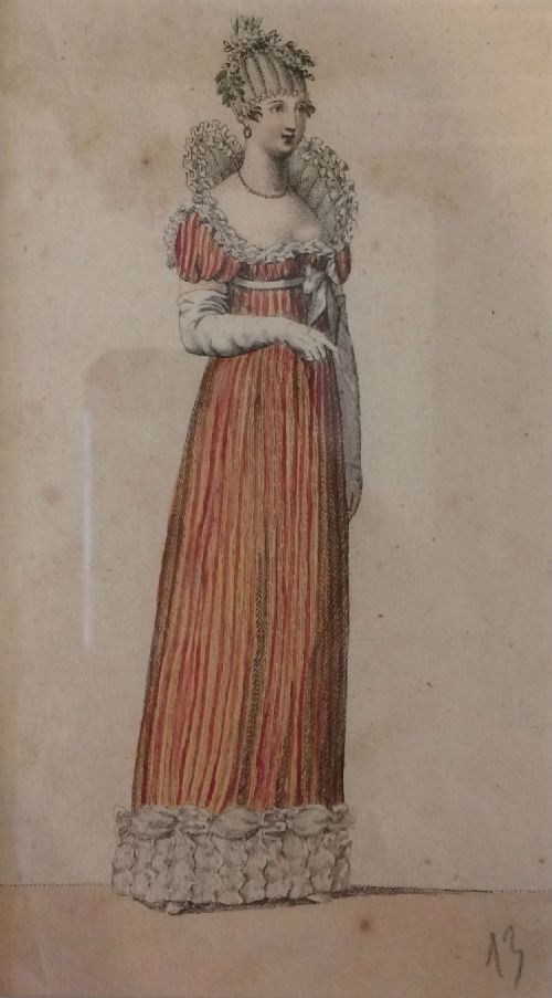 Pair of Antique French Fashion Prints