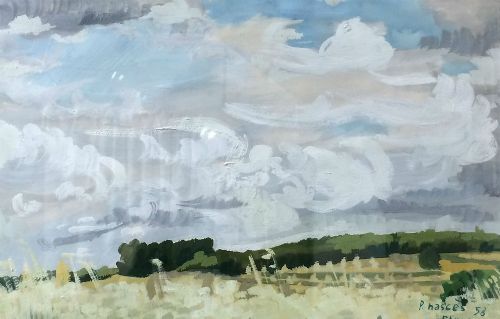 Summer Landscape II - Antique Watercolour