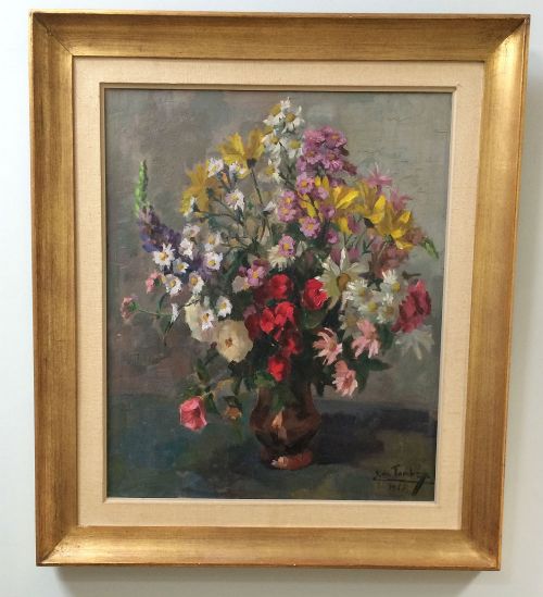 fig 1. Autumn Flowers - Oil Painting