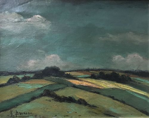 Summer Landscape - Antique Oil Painting