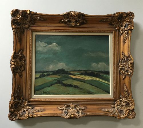 fig 2. Summer Landscape - Antique Oil Painting