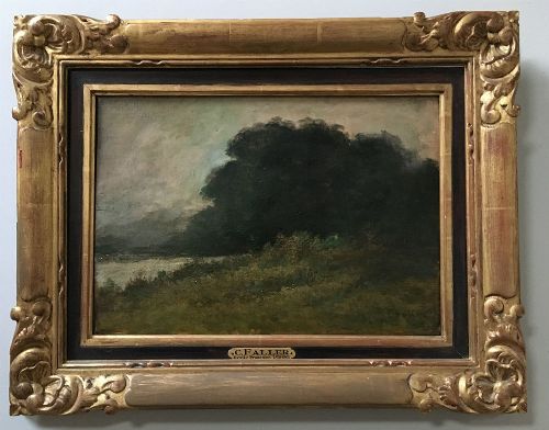 fig 2. View of a Lake - Antique Oil Painting