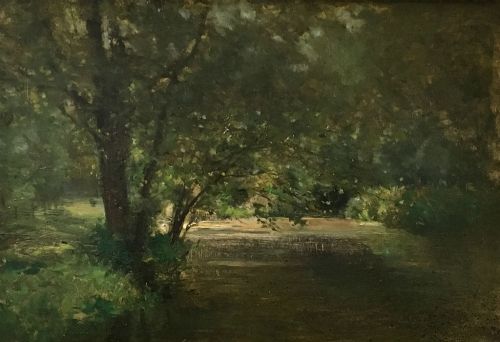 Woodland View - Antique Oil Painting