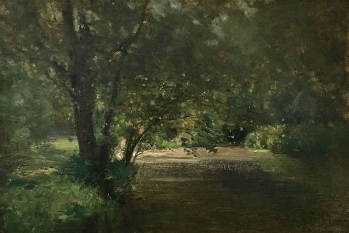 fig 3. Woodland View - Antique Oil Painting