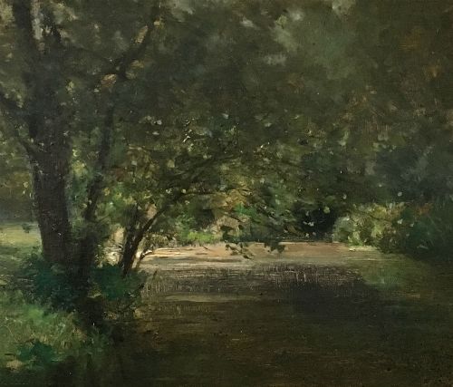 fig 4. Woodland View - Antique Oil Painting