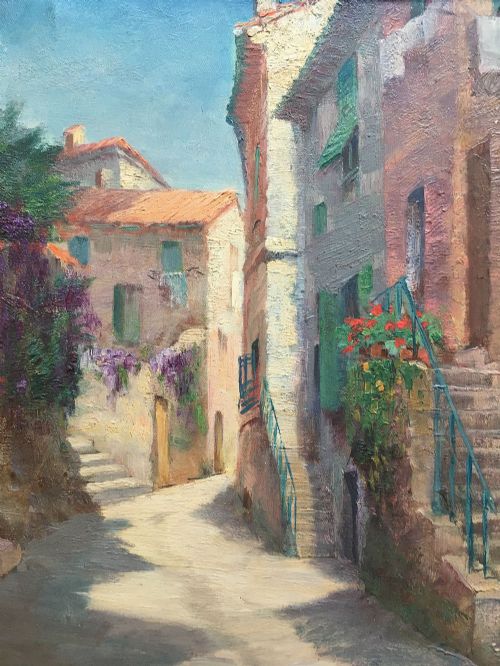 Street View in Summer - Oil Painting
