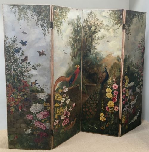 Antique French Screen - Four Panel