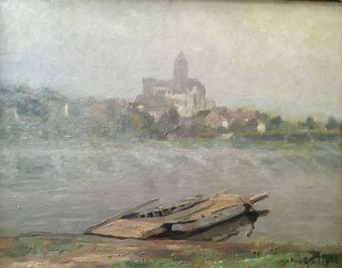 River View - Antique Oil Painting