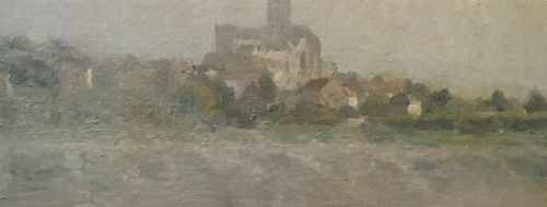 fig 2. River View - Antique Oil Painting