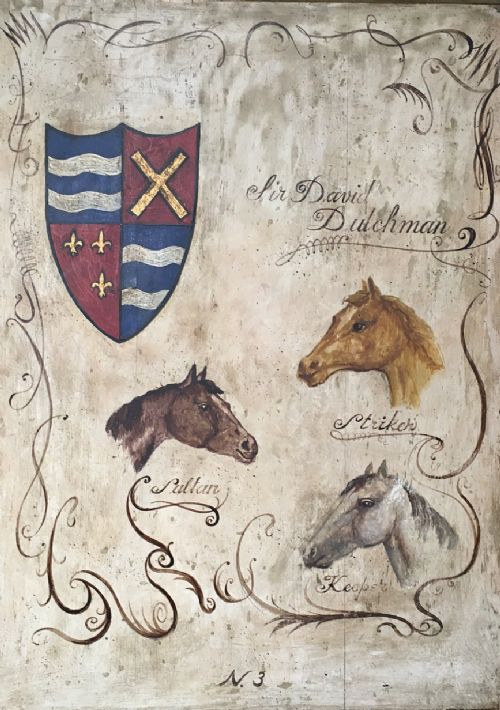 Three Horse Heads - Antique Oil Painting