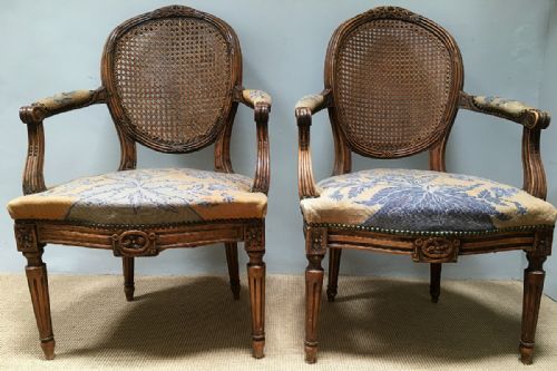 Pair of French Antique Fauteuils