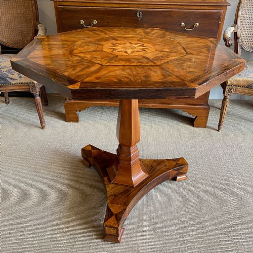 Octaganal Side Table - 19th Century