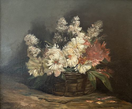 Summer Flowers - Antique Oil Painting