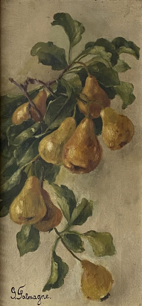 Pears - Antique Oil Painting