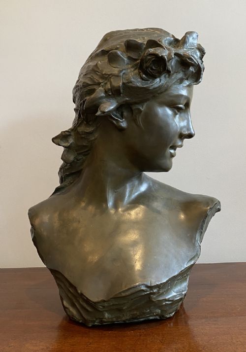 Bronze Sculpture of a Young Lady