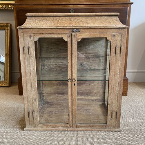Oak and Glass Wall Cupboard
