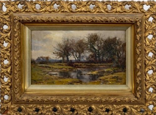 fig 1. The Clay Pit - Antique Oil Painting