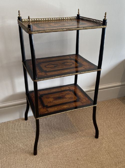 French Marquetry Tiered Table