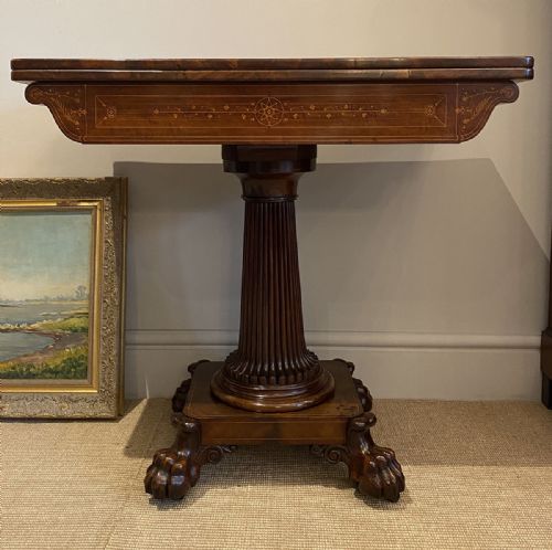 French Marquetry Card Table