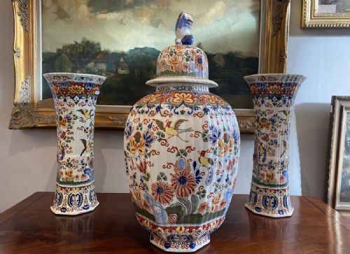 Set of Three Boch Vases