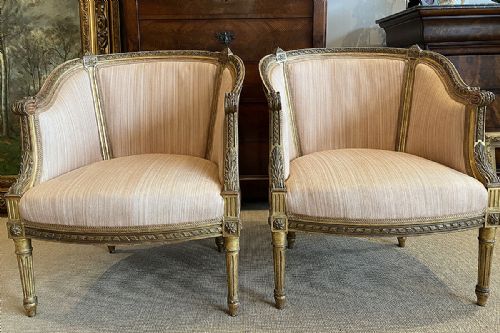 Pair of 19th Century Gilt Armchairs