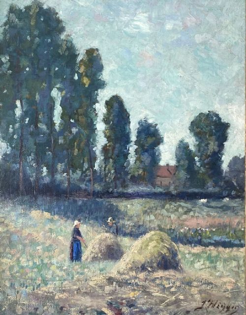 The Harvest -Antique Oil Painting