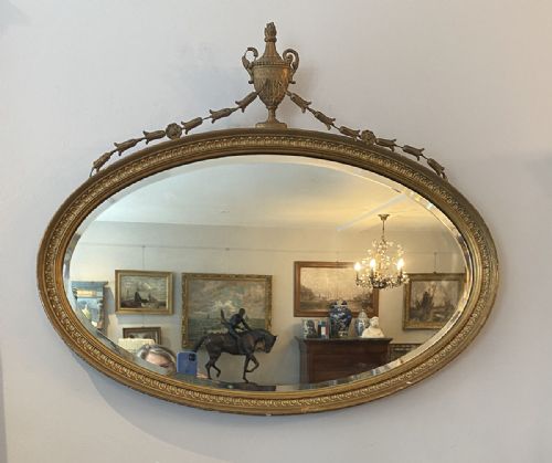 19th Century Oval Mirror