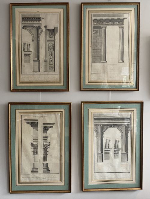 Set of Four French Architectural Engravings