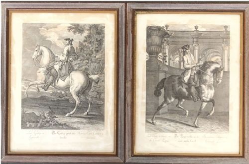 Pair of Equestrian Etchings - 18th Century