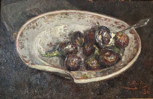 Fruits in a  Bowl - Antique Oil Painting